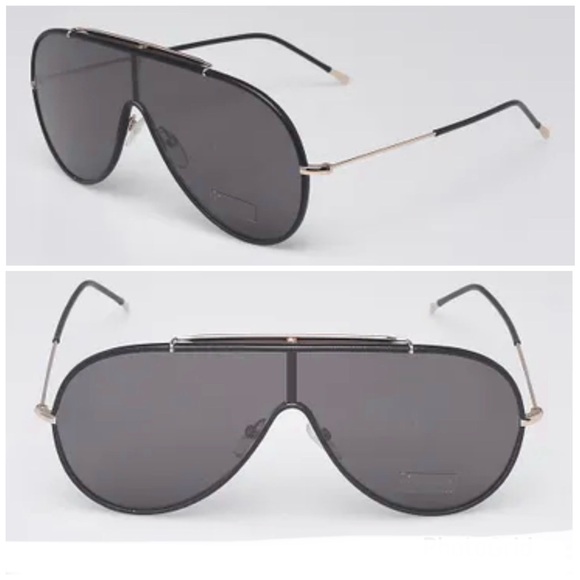 TOM FORD TF671 Mack Black Leather Rose Gold Metal Frame Aviator Large Sunglasses - Picture 16 of 16